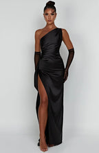 Alessia | One-Shoulder Satin Kjole