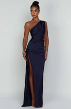 Alessia | One-Shoulder Satin Kjole