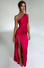Alessia | One-Shoulder Satin Kjole
