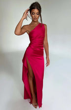 Alessia | One-Shoulder Satin Kjole