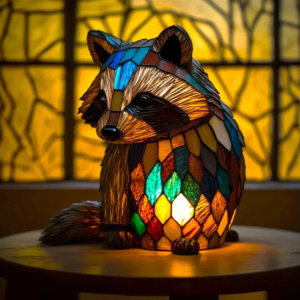 Aurora | Stained glass table lamp with animal motif