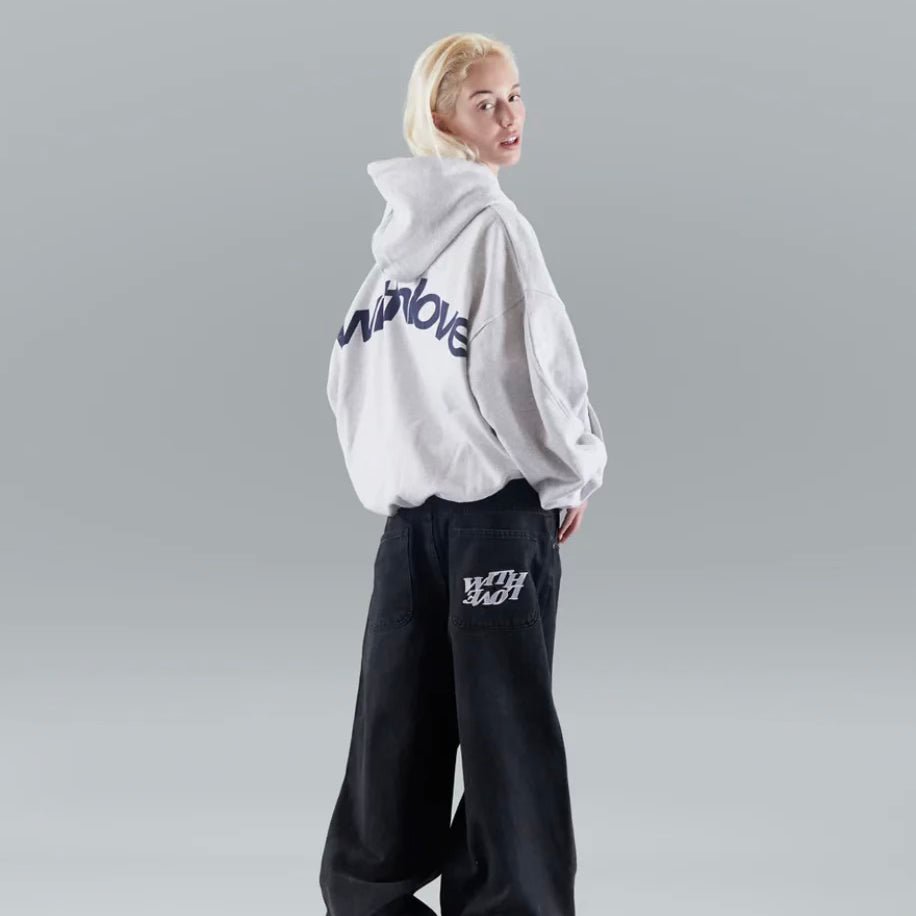 Avery | Unisex oversized hættetrøje med rygprint