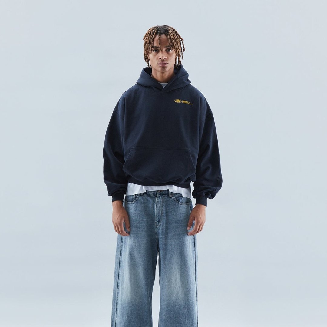 Avery | Unisex oversized hættetrøje med rygprint