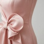 Valeria | Elegant Midi Kjole Med Drapering Og Sløjfedetalje