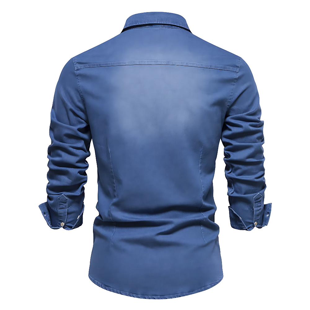 Rafael|Camicia di Jeans da Uomo | Slim Fit in Stile Western Nera o Blu