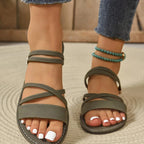 Elanora | Flade Sandaler med Elastiske Remme
