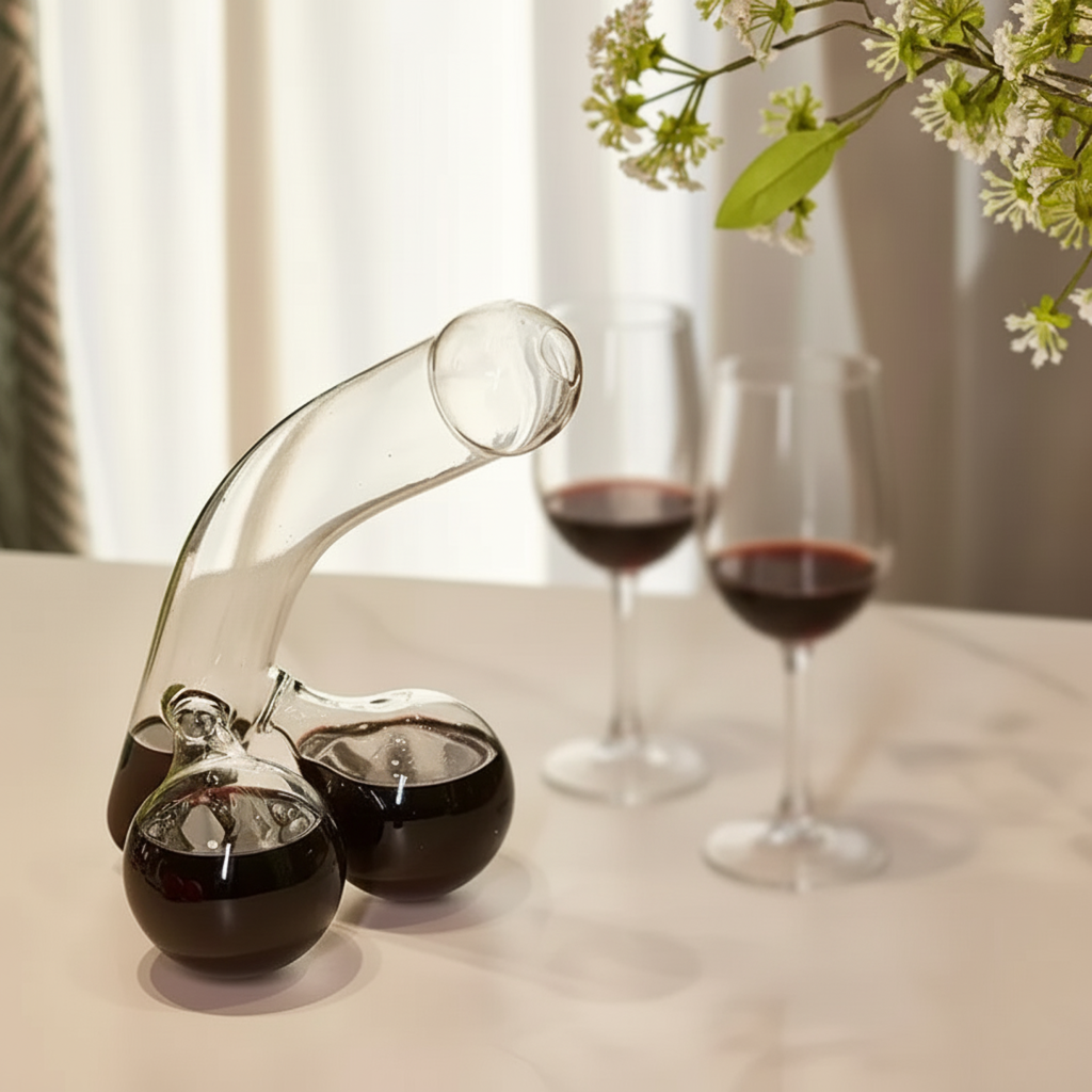 Bertil | Glaskaraffel med penisformet design