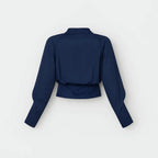 Elvira | Elegant Slå-Om Bluse Med V-Udskæring Og Drapering