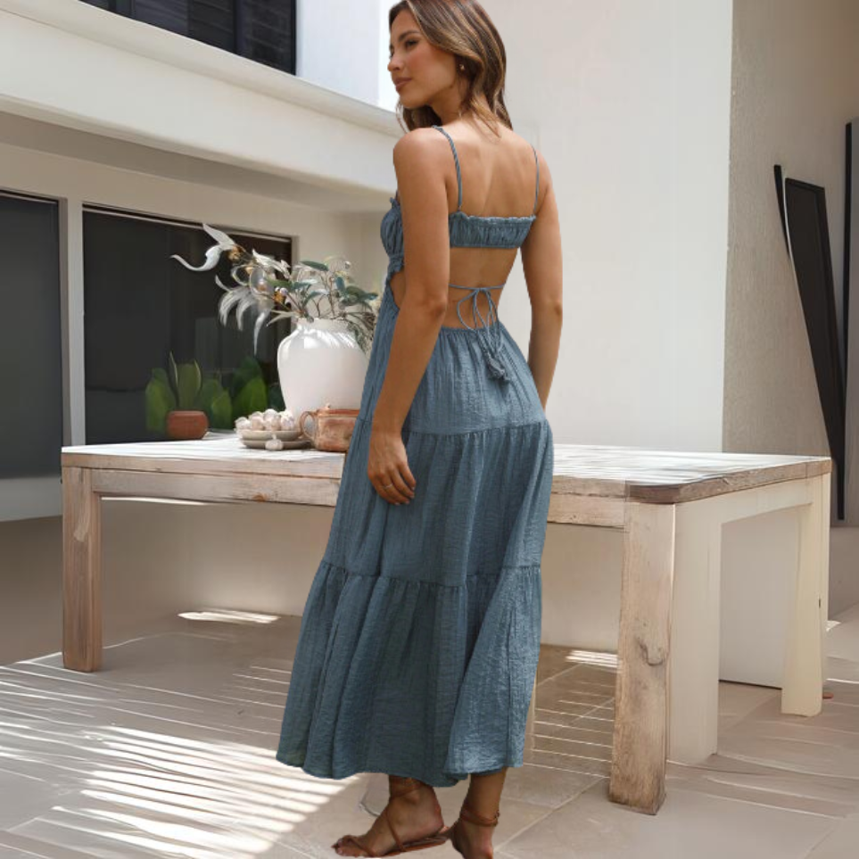 Selena | Stropløs Maxi Sommerkjole