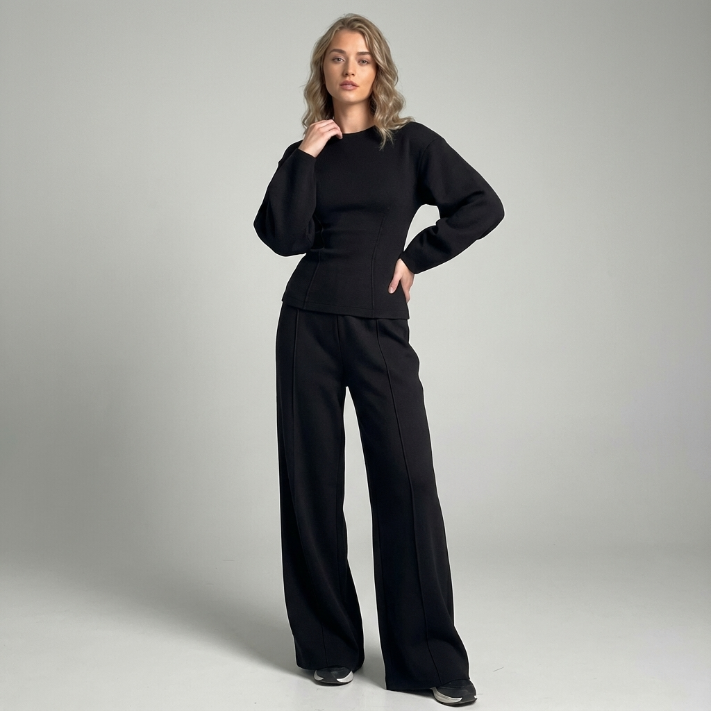 Solenne | Ensemble deux pièces pull et pantalon