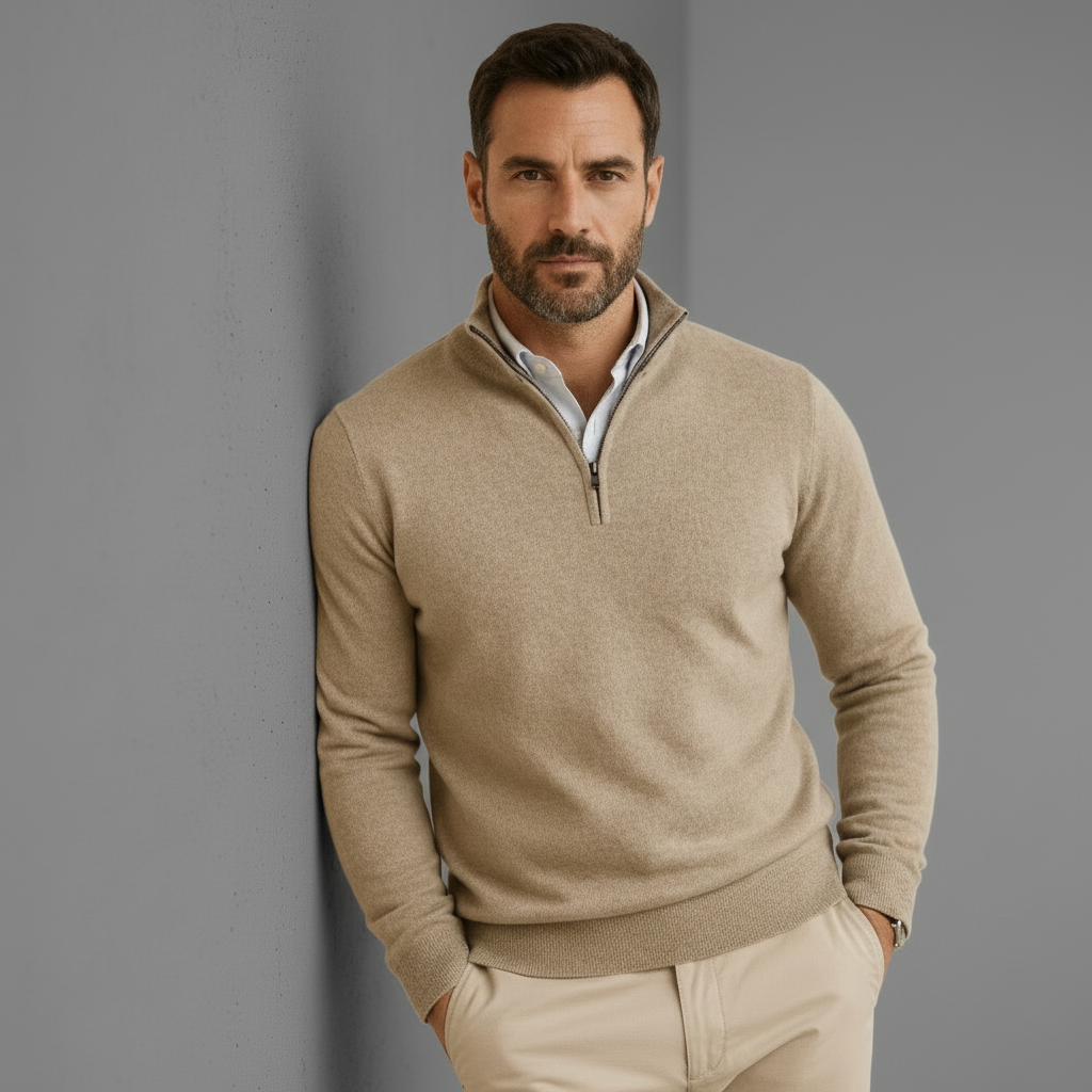Armand|Maglione con Mezza Cerniera