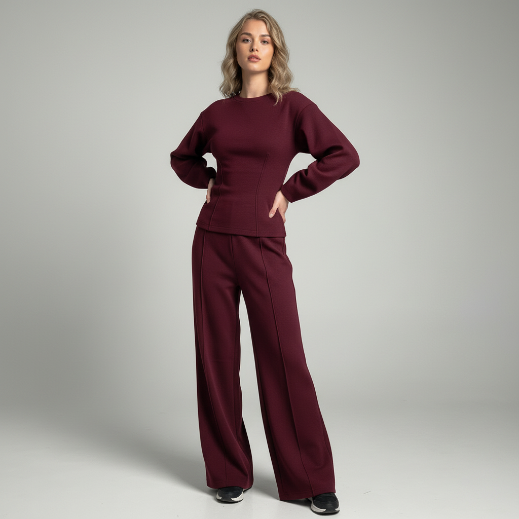 Solenne | Ensemble deux pièces pull et pantalon