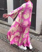 Eliana | Lang Kjole med Blomsterprint