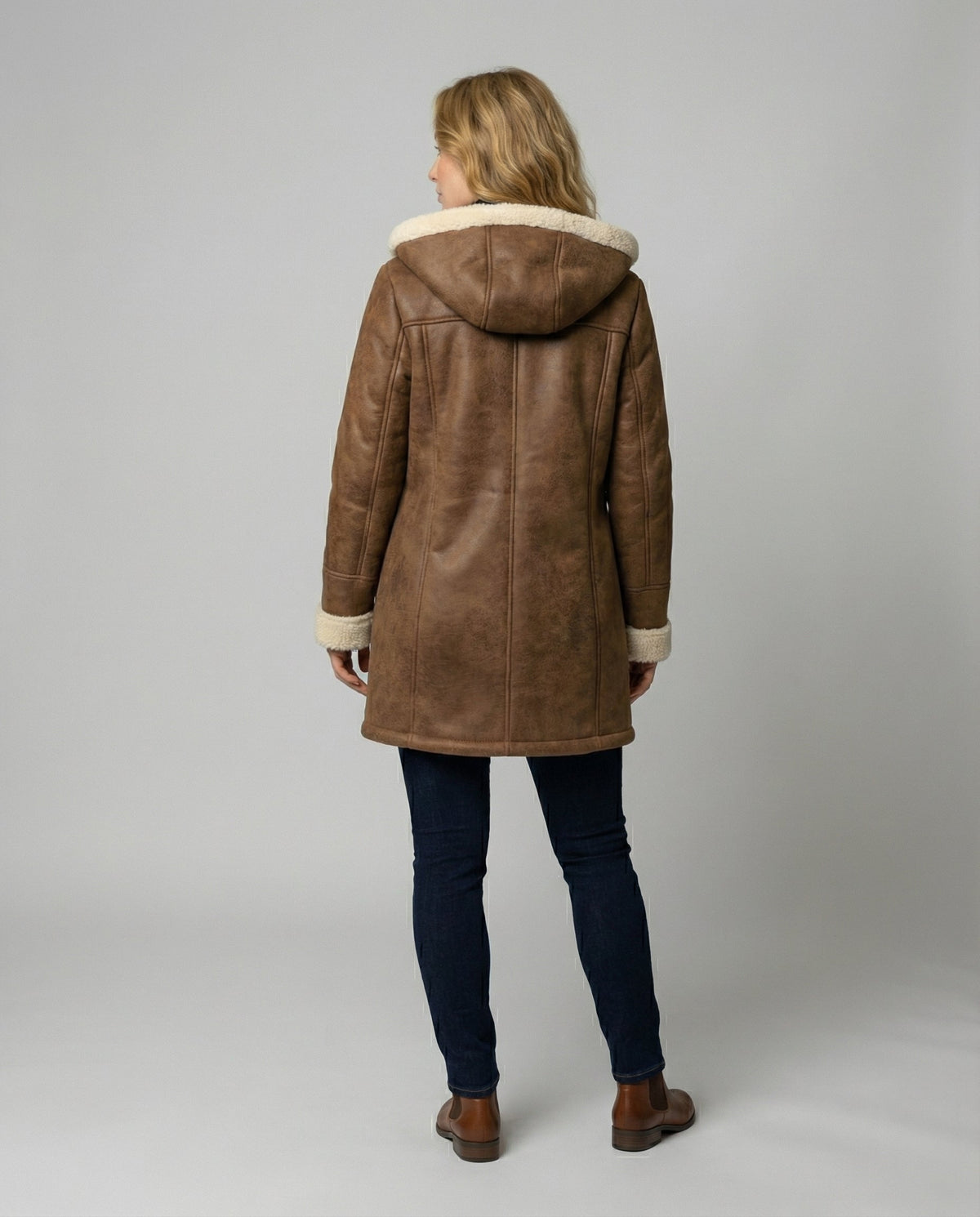 Colette | Women's winter coat with hood and teddy lining