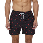 Lazaro | Herrer Badebukser med Tropisk Ananasprint | Hurtigttørrende Badeshorts med Snøre og Sidelommer