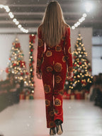 Alma | Women's Floral Velour Jumpsuit