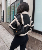 Alvéra | Shearling Bikerjakke
