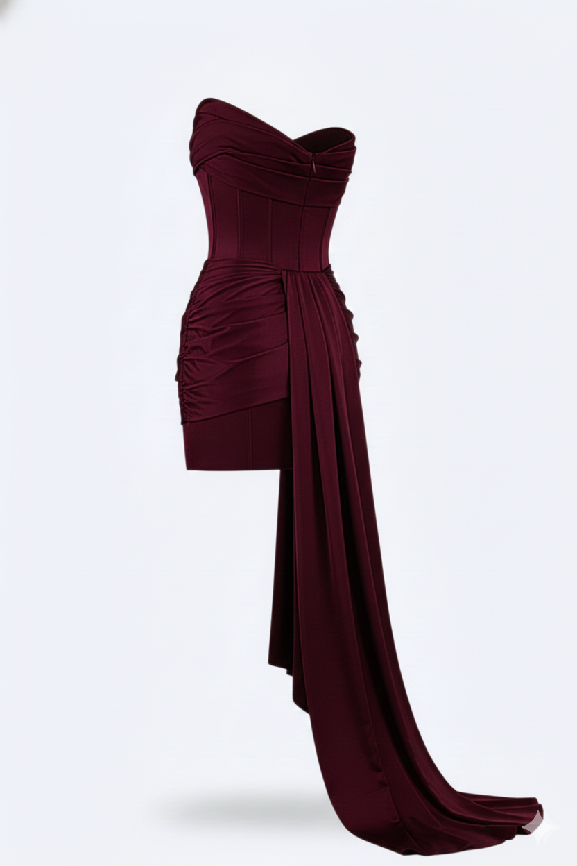 Elodie | Women's strapless party dress with corset look