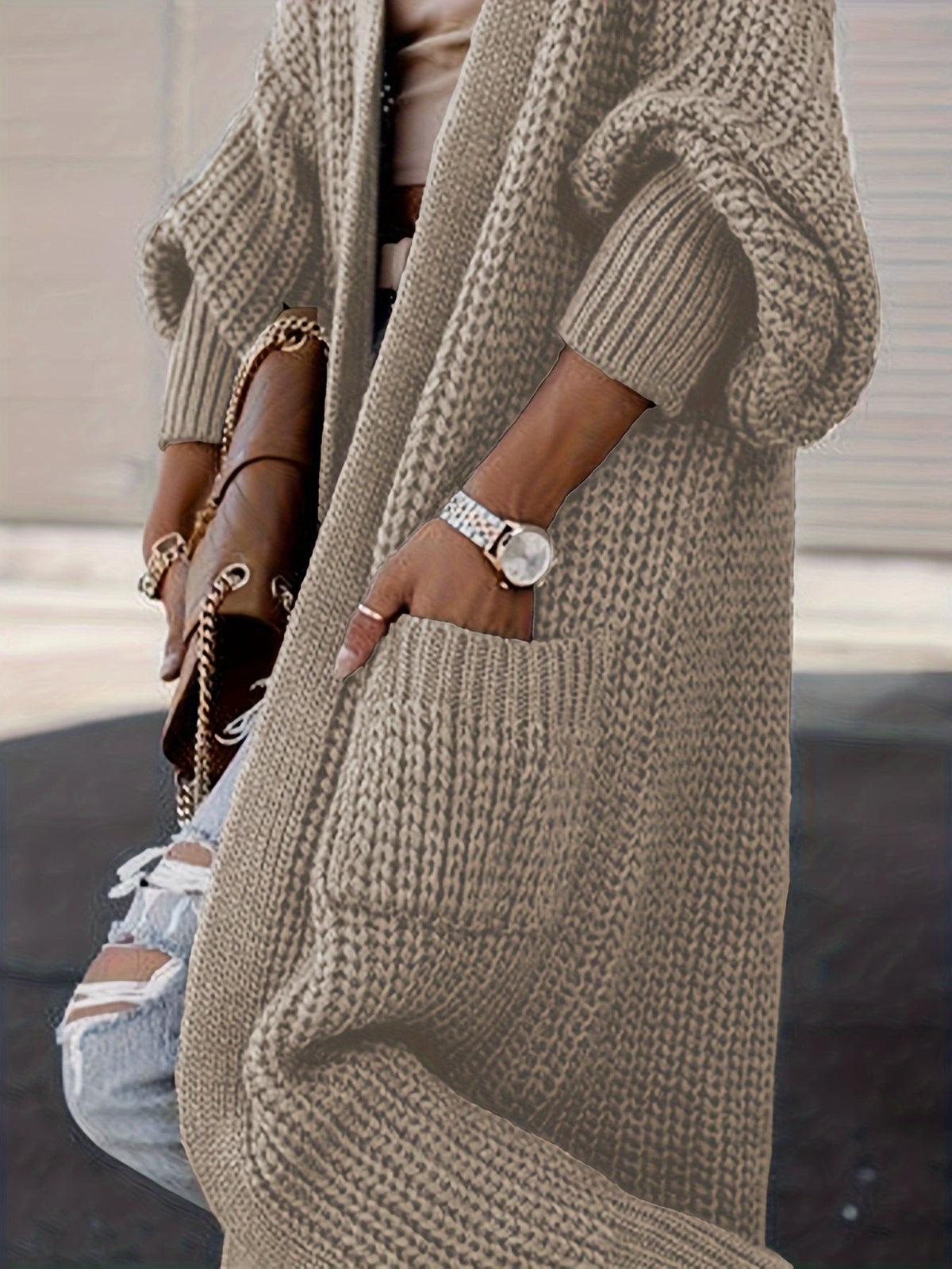 Amara | Lang Strikket Cardigan