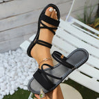 Elanora | Flade Sandaler med Elastiske Remme