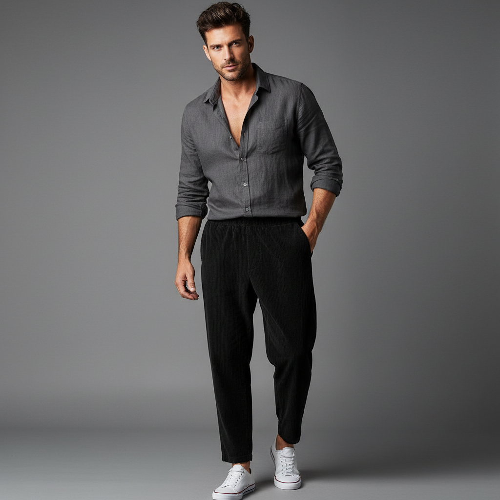 Gio | Pantaloni ampi in velluto