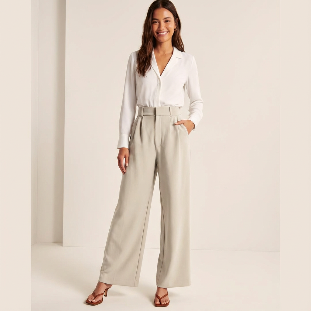 Elinor|Pantaloni a Gamba Larga