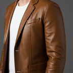 Lucenzo | Blazer effet cuir