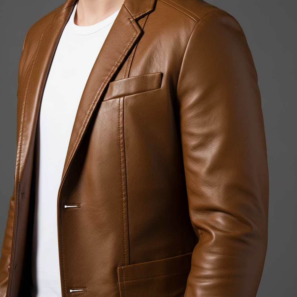Lucenzo | Blazer effet cuir