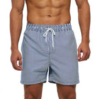 Lazaro | Herrer Badebukser med Tropisk Ananasprint | Hurtigttørrende Badeshorts med Snøre og Sidelommer