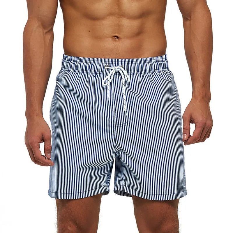 Lazaro | Costume da bagno da uomo con stampa tropicale di ananas | Pantaloncini da bagno ad asciugatura rapida con coulisse e tasche laterali