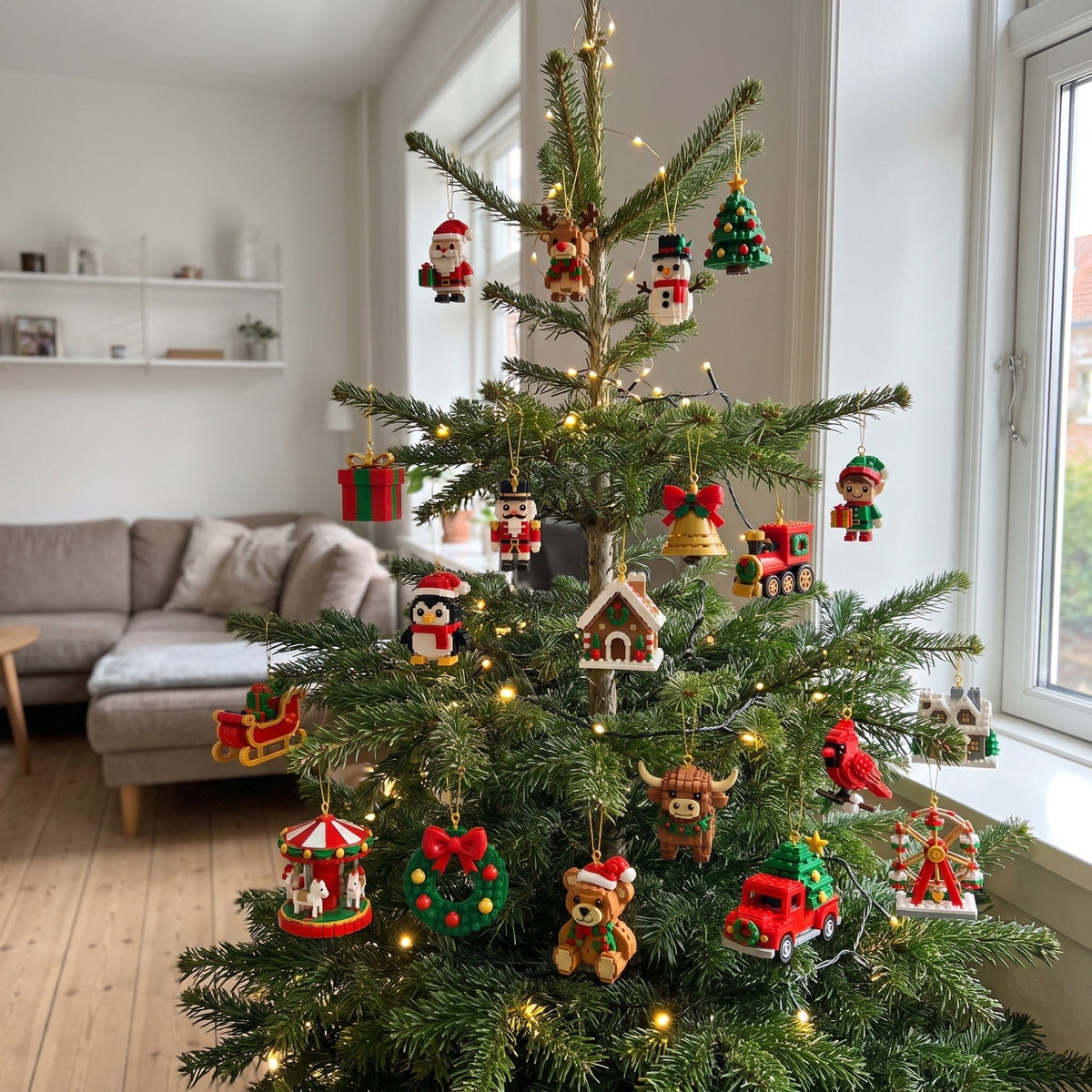 Felix | Julekalender med byggeklodser og 24 juleophæng