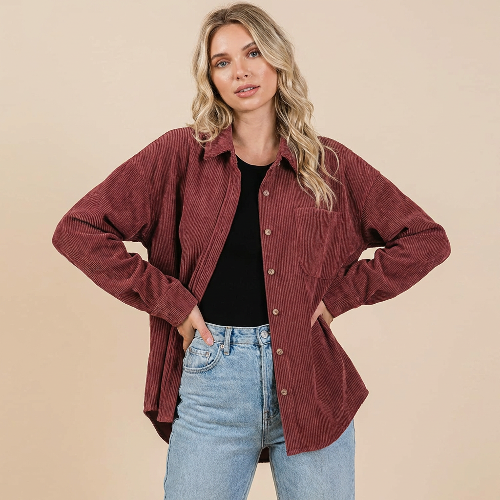 Livia | Camicia overshirt in velluto