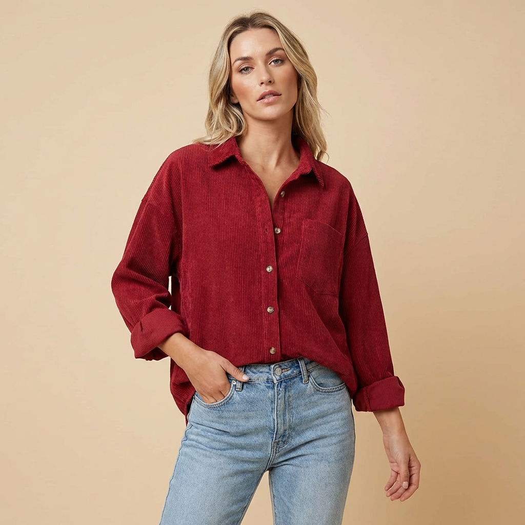 Livia | Camicia overshirt in velluto