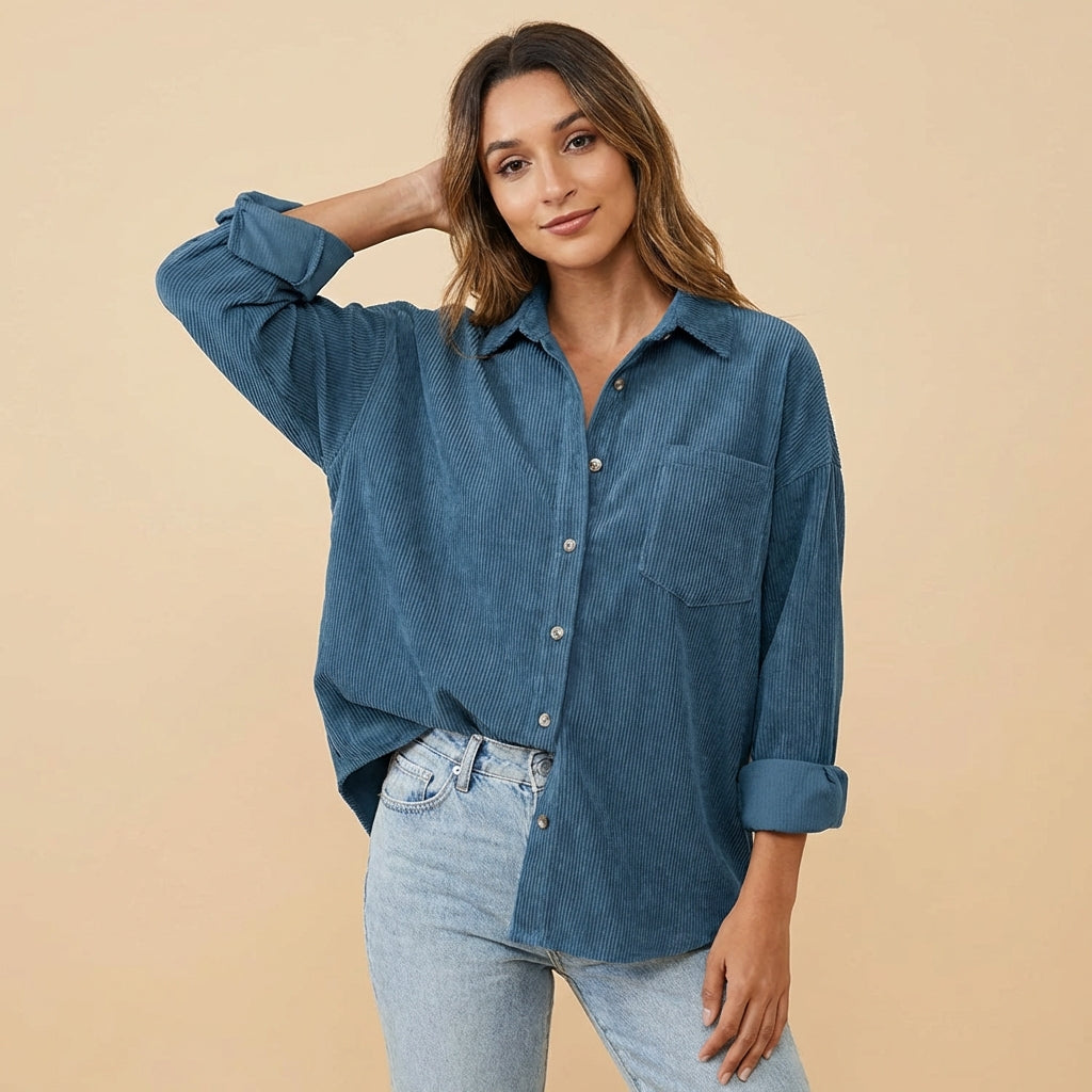 Livia | Camicia overshirt in velluto
