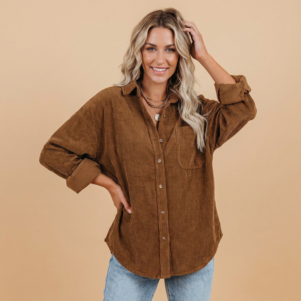 Livia | Camicia overshirt in velluto