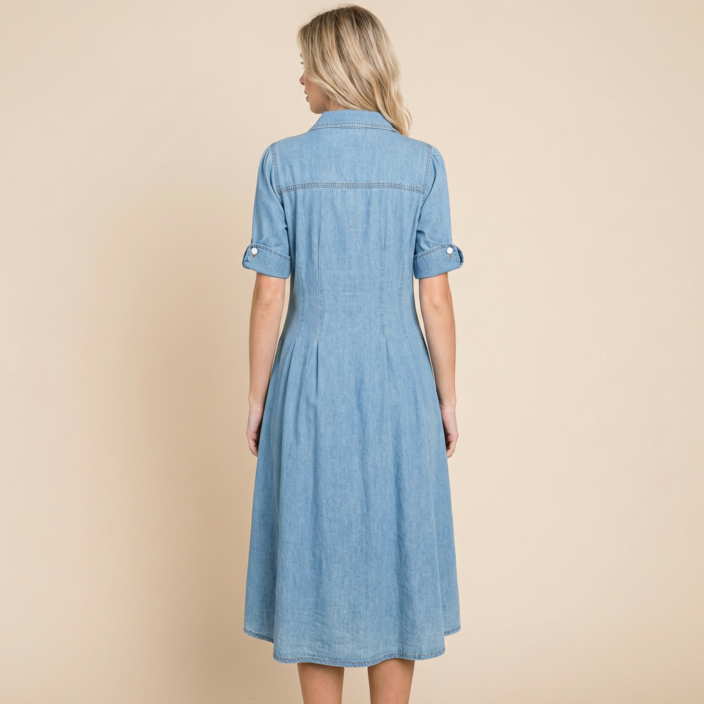 Denim Dress | Jeans Midi Dress | Summer Dress | Women
