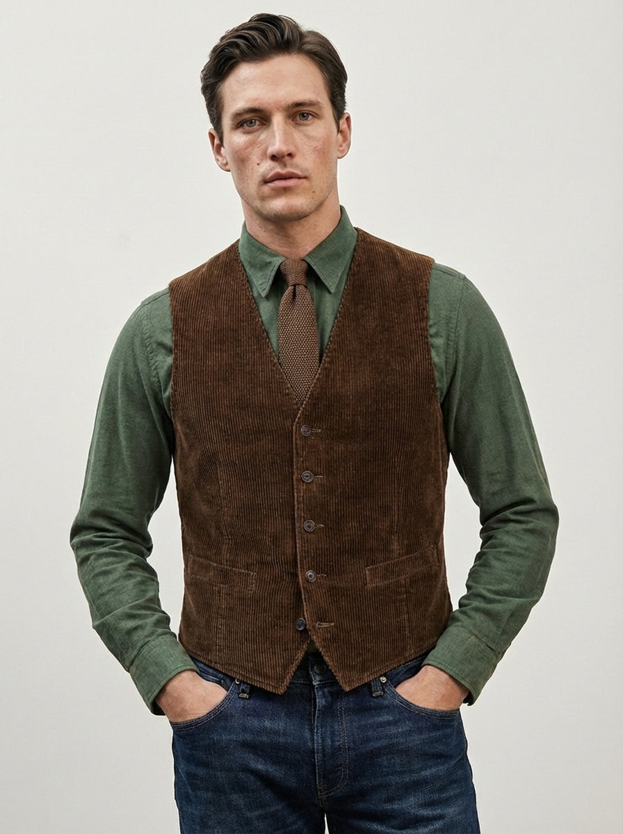 Victor | Vintage Fløjlsblazer med Vest