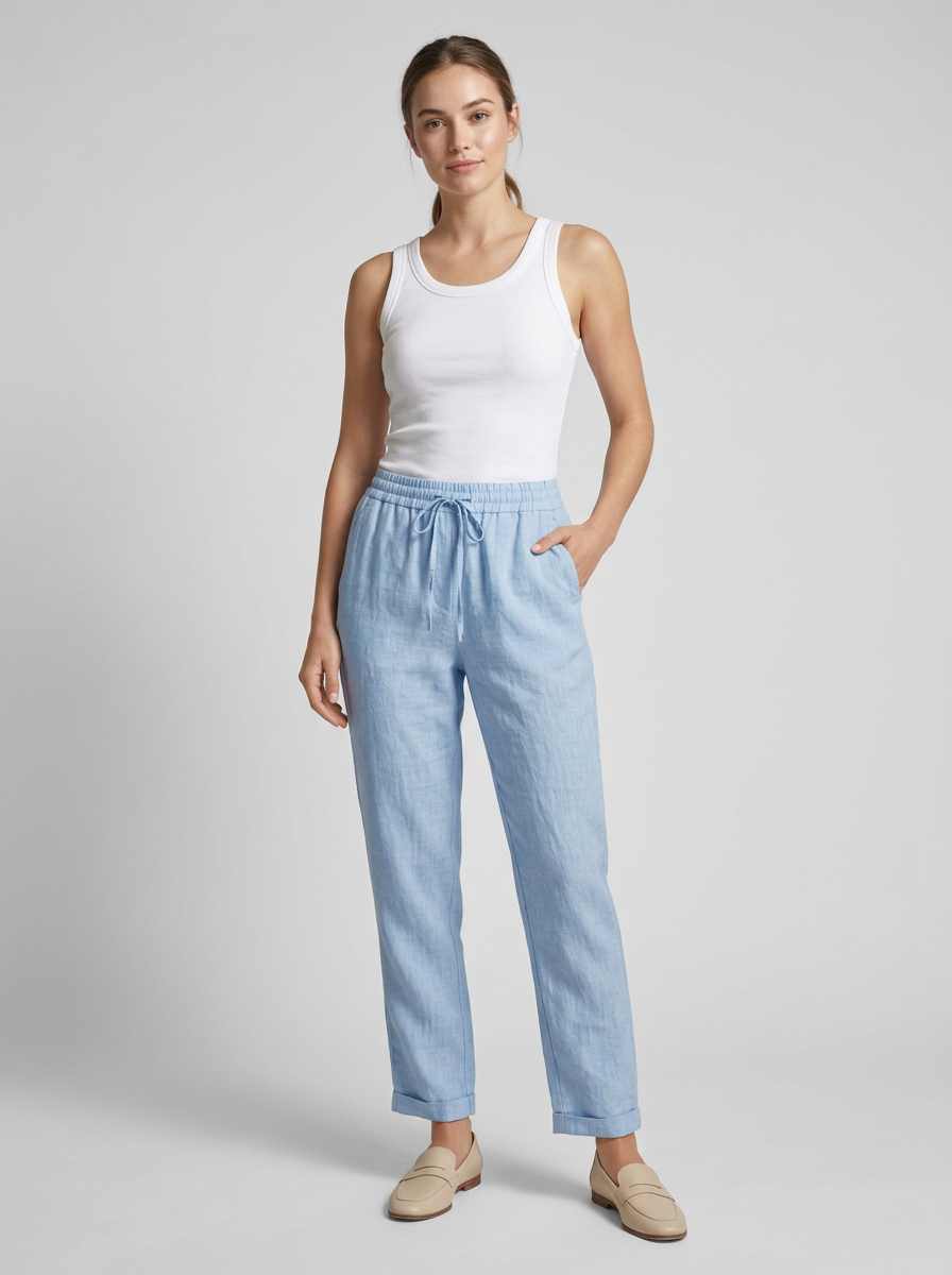 Alviera | Pantaloni estivi in lino da donna