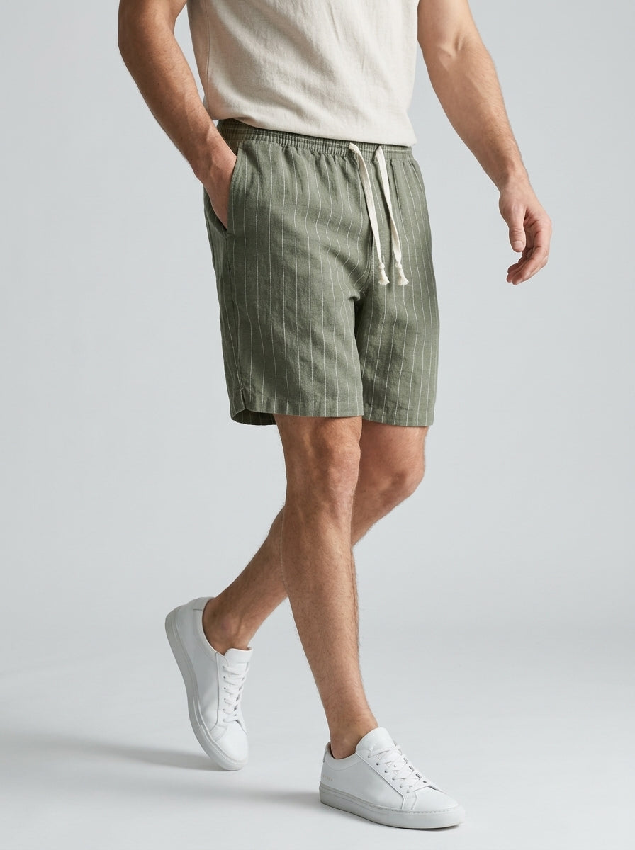 Solviero | Shorts in lino da uomo