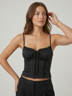 Serina | Corset Top Med Fine Stropper Og Figursyet Pasform