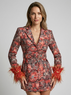 Seraphine | Abito Blazer con Dettagli a Piuma e Taglio Elegante