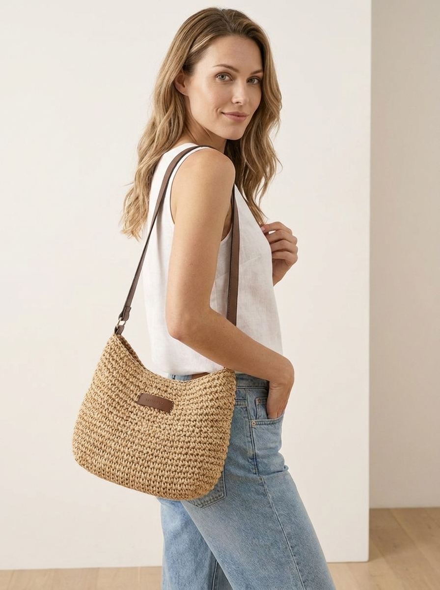 Celeste | Strå Crossbody Taske til Dame