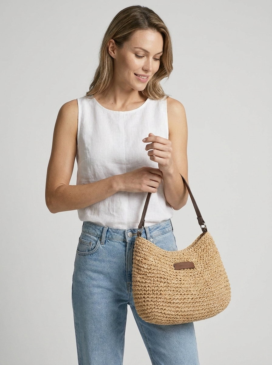 Celeste | Strå Crossbody Taske til Dame