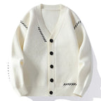 Lucian | Herre cardigan i bomuldsblanding med V-hals