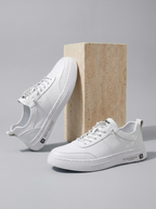 Adrian | Hvide Læder Sneakers til Herre med Snørebånd