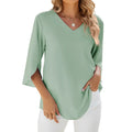 Isolde | V-Hals Bluse Damer 3/4 Ærme