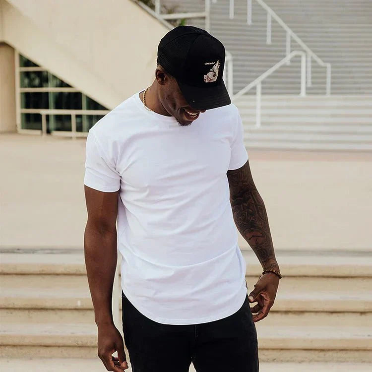 Madeo | T-shirt atletica da uomo con taglio drop e vestibilità senza cuciture