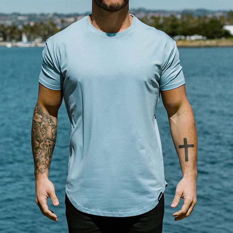 Madeo | T-shirt atletica da uomo con taglio drop e vestibilità senza cuciture