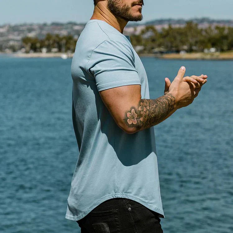 Madeo | T-shirt atletica da uomo con taglio drop e vestibilità senza cuciture