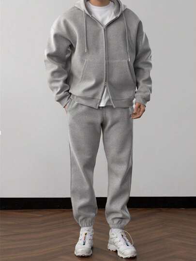 Leon | Men's fleece tracksuit with hoodie and trousers